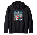 Up On The Rooftop Christmas Carol Zip Hoodie