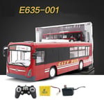 2.4g RC-buss 6-kanals fjärrkontroll stadsbuss hög hastighet en knapp öppning dörr RC-buss med realistiskt ljud ljus -ES CN E635-001-red