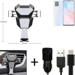 Car holder air vent mount for Vivo Y21 cell phone mount