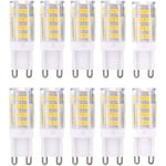 G9 LED-lampor, varmvitt 3000K 5W G9 LED-lampa motsvarande 40W halogenlampor 420 lumen; ej dimbar, 10-pack [Energiklass A+]