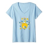 Womens Adventure Time Finn & Jake Group V-Neck T-Shirt