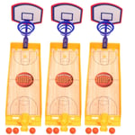 TOYANDONA Desktop Basketball Mini Finger Funny Sports Toy Table Basketball for Boys Students Children 3pcs (Basketball)