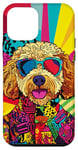 Coque pour iPhone 12 mini Pop Art coloré et mignon à la mode pour chien Labradoodle