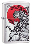 Zippo Briquet tempête | Briquet en métal Durable | Meilleur Liquide de Briquet | Briquet Rechargeable | Parfait pour Cigarettes, cigares, Bougies | Allume-feu | Tigre Asiatique, Standard