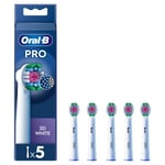 Oral B - Pro 3D White Toothbrush Heads - White - 5 count