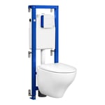 Gustavsberg Vägghängd Toalettstol Nautic All In One 1530 Komplett - Fixtur med WC och Väggtycke GB1921102202