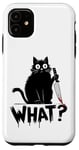 Coque pour iPhone 11 Funny Cat What?