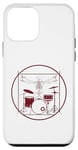 Coque pour iPhone 12 mini Drummer Da Vinci Drums Dessin Cadeau pour les fans de musique
