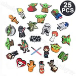 25PCS Star Wars PVC Shoes Charms For Croc And Jibbitz Decoration Accessories Set