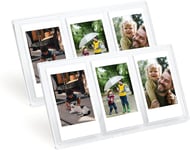 Lot De 2 Ca Es Photo 3 En 1 Transparents De 7,6 Cm Avec Trois Emplacements Pour Appareil Photo Instax Mini, Pour Photo Polaroid 7,6 Cm (Transparent)