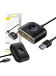 Baseus Square round 4-in-1 USB hub - USB 3.0 - 4 ports - Sort