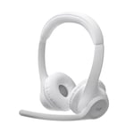 Logitech Zone 300 Wireless Bluetooth Headset With Noise-Cancelling Microphone, Compatible with Windows, Mac, Chrome, Linux, iOS, iPadOS, Android – Off-White