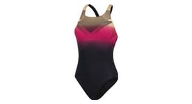 Maillot de bain femme speedo digital placement medalist noir orange rose