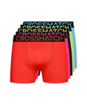 Crosshatch Lot de 5 boxers multicolores pour homme, coffret cadeau pour amis, petit ami ou mari. Les boxers sont disponibles dans les tailles S, M, L, XL, XXL, Highlighter mixed Bright, L