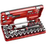 Facom - Coffret dbox cliquet extensible 1/2" - douilles 1/2' 6 pans métriques