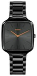 RADO R27054162 True Square Thinline Sun Orange (37mm) Black Watch