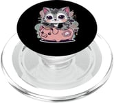 Chat kawaii avec tirelire PopSockets PopGrip pour MagSafe