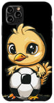 Coque pour iPhone 11 Pro Max Costume de poussin Happy Soccer
