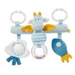 Fehn 065459 Little Castle Jouet éducatif en tissu avec breloques en forme d'animaux pour attraper, toucher et jouer – Favorise la préhension et la motricité – Pour la maison et les déplacements pour bébé dès la naissance