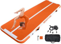 MEKETUM Air Turn Track Tapis de gymnastique gonflable, 2/3/4/5 m, 10/20 cm d’épaisseur, antidérapant, pour la maison, les entraînements, le tumbling, le yoga, les activités de plein air, le fitness