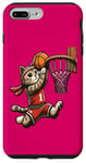 Coque pour iPhone 7 Plus/8 Plus Belle idée cadeau design drôle chat qui fait du basketball