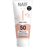 NAÏF® Protection solaire minérale bébé & enfant SPF 50 Crème Solaire 175 ml