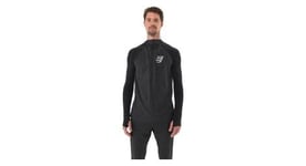 Baselayer coupe vent compressport hurricane windproof 1 2 zip noir