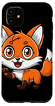 Coque pour iPhone 11 Renard Sourire Petit Ami Jouet Enfant