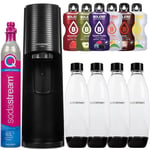 SodaStream Terra Black sodastream + 2 flaskor + 2 paket flaskor 1L Fuse Black + Bolero