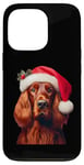 iPhone 13 Pro Irish Setter With Santa Hat Christmas Dog Owner Lover Mom Case