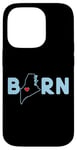 Coque pour iPhone 14 Pro Born in State of Maine with Maine in the word Born