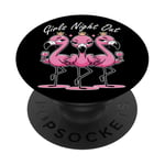 Cute Pink Flamingos Girls Night Out for Friends Flamingo PopSockets Adhesive PopGrip