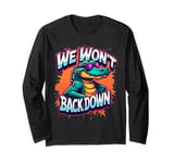 Retro We Won't Back Down Florida Fun Fear The Chomp Gator Long Sleeve T-Shirt