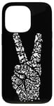 Coque pour iPhone 13 Pro Panneau blanc colombe paix hippie années 60 70 design rétro vintage