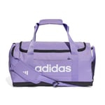 adidas Unisex Essentials Linear Duffel Bag, Violet Fusion/White, S