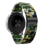 DEALELE Strap Compatible with Samsung Gear Sport/Galaxy 3 41mm / Galaxy Watch 4 / Galaxy Watch 42mm / Active 2 / Huawei GT2 42mm / GT3 42mm, 20mm Colorful Resin Replacement Bands, Camouflage