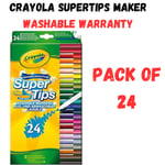 CRAYOLA Washable Markers Felt Tips Colouring Pens Art School Fine Brush Paint UK