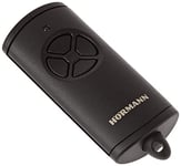 Télécommande Hörmann HSE4 BS avec 4 fonctions de boutons, avec anneau porte-clés, technologie sans fil BiSecur, (pour porte de garage, portail d'entrée etc.), noir 4511736, lot de 1