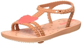 Ipanema My First Baby Flat Sandal, Beige/Pink, 21 EU