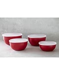 KitchenAid Set of 4 Empire Red Prep Bowls with Lids