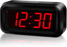 KWANWA Digital Alarm Clock Battery Operated Powered Only With Constantly Big LED