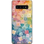 Samsung Galaxy S10 Gjennomsiktig Telefondeksel Miniatyrblommor