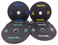 Viktpaket 100kg Bumper Plates Svart Pro - Recoil