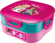 Maped Picnik - Boîte à Déjeuner Barbie - 2 Compartiments Modulables, Dont 1 Compartiment Étanche - Nettoyage Facile au Lave-Vaisselle - 1,4L - Licence Barbie Officielle, Rose