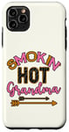 Coque pour iPhone 11 Pro Max Smoking Hot Grandma Motif zèbre Rose vif