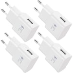 4-pakkaus 5V-2A USB-virtalähteen pistorasia-adapteri Universaali pikalaturi iPhone 12/11/X 8/7/6, Samsung Galaxy S22 S21 S20 S10 S5 S6 S7 S8 S9/Edg...