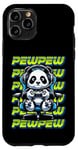 Coque pour iPhone 11 Pro Graphique de jeu vidéo Panda Pew pour hommes, garçons, femmes, enfants