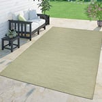 TT Home Tapis Moderne Extérieur Résistant Aux Intempéries pour Intérieur Et Extérieur Chiné Vert, Dimension:120x160 cm