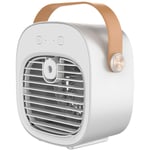 Mini Climatiseur Portable Ventilateur de Bureau Refroidisseur Humidificateur Purificateur pour Chambre Bureau Chambre Salon Blanc