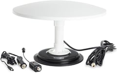 Cosmos Antenne TV Extérieure - Antenna TV Freeview Gain élevé avec Amplificateur Réception Longue Portée pour Caravane Camion Voiture Bateau - Kit Base à Vis pour Mât de Télévision Numérique HD